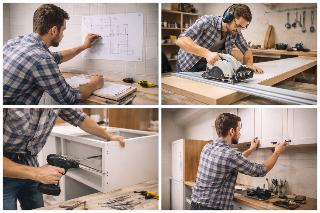 Как самому сделать кухонный гарнитур